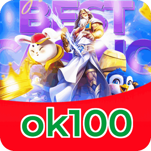 Números do app ok100 em material de marketing — ilustração, não auditoria